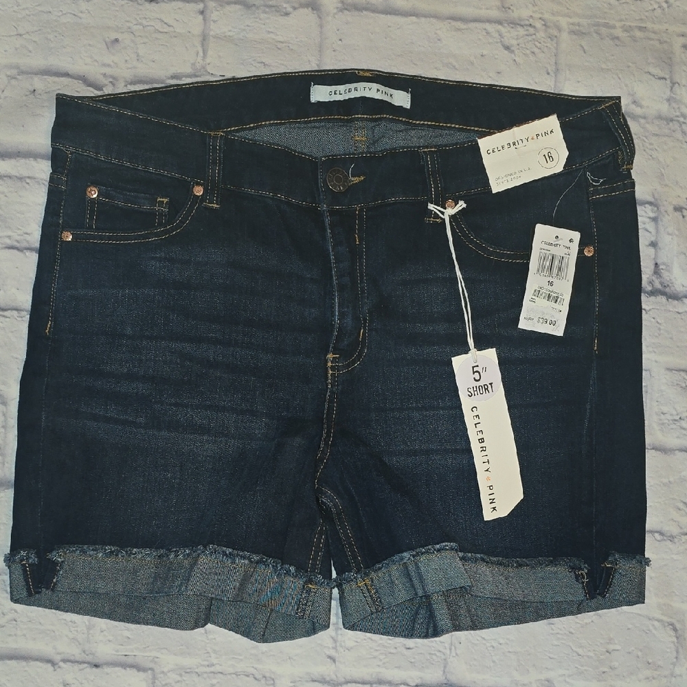 NWT Celebrity Pink Indigo Denim Shorts